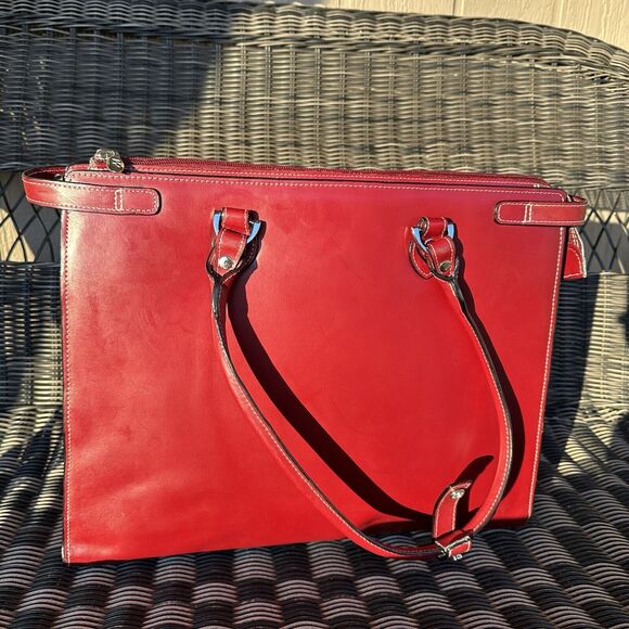 Mcklein Winnetka Laptop‎ Bag Work Bag Briefcase Red Classic - Picture 5 of 15